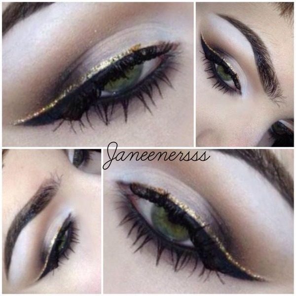 Gold glitter liner Janeen K.'s (janeenersss) Photo Beautylish