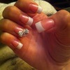 French nails with bow 