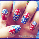 Vintage 4th of July nails