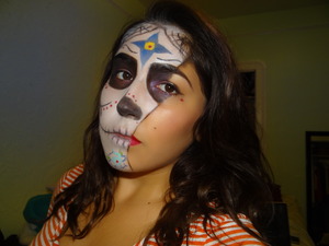 fantasy makeup, sugar skull