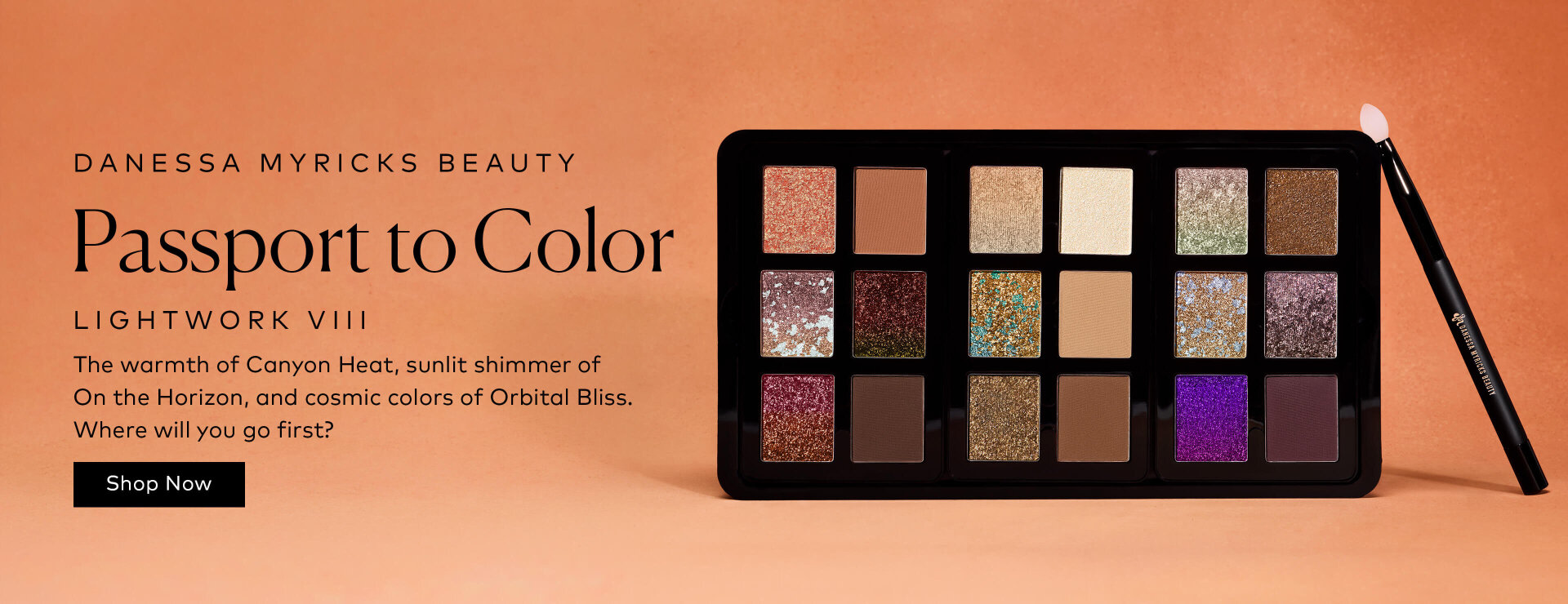 Feeling the warmth of Canyon Heat, sunlit shimmer of On the Horizon, or cosmic colors of Orbital Bliss? Lightwork VIII brings three destination-inspired color stories together in one palette. Where will you go first? Find your color story here at Beautylish.com