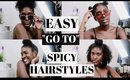 Easy & Sassy "go to" hairstyles for natural hair // janet nimundele