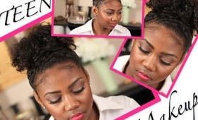 Leaving the Teen Years makeup with Fuchsia lips & Cheeks