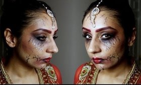 Bollywood Zombie Bride Makeup Transformation | Halloween | TheRaviOsahn