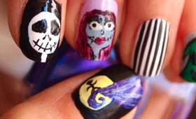 NAIL TUTORIAL: Nightmare Before Christmas