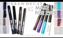 Review & Swatches: Liquid Liner Comparison | Urban Decay VS. Make Up For Ever