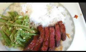 Korean BBQ Steak w/ Pea Salad