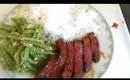 Korean BBQ Steak w/ Pea Salad