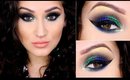 Maquiagem Verde e Azul para o Carnaval! Glittery Makeup!