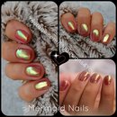 DIY Mermaid Nails | Mirror Glitter Powder, Chrome, Nails 