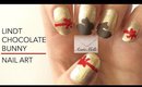 Easter Lindt Chocolate Bunny Nail Art