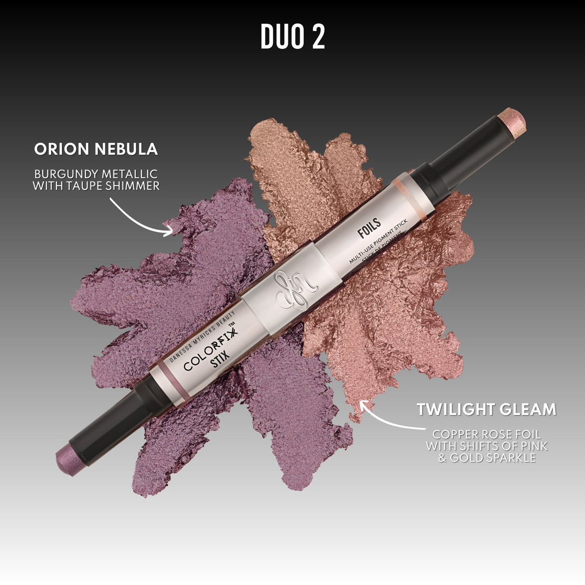 空！コスメ！350/3/205/2 Danessa Myricks Beauty ColorFix Stix Duo 2 Orion Nebula & Twilight