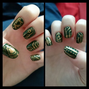 Colors I used: 
- essence ''light up the tree!''
- catrice ''genius in the bottle''
Hope you guys like it! :) 