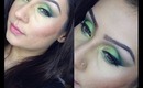 Lime green Dark green smokey eyes tutorial || Raji Osahn