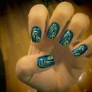 Peacock Feather Nails