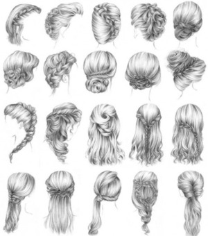 Not my photo, not taking credit.. But these are gorgeous hairstyles! If I ever find the tutorial for most of them, I'll definitely post them!<3 