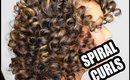 The PERFECT SPIRAL Curls on DRY Natural Hair || Heatless Permrod Curls