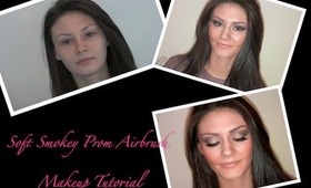 Soft Smokey Prom Makeup Tutorial using Graftobian and OCC Airbrush Makeup