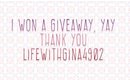 I won a Giveaway | Thank you LifeWithGina4902 | PrettyThingsRock