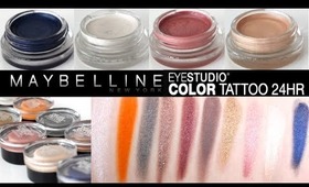 Maybelline Color Tattoo 10 colors Swatches