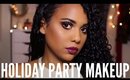 Holiday Party Makeup | Bold Berry Lip and Glam Eye | Ashley Bond Beauty