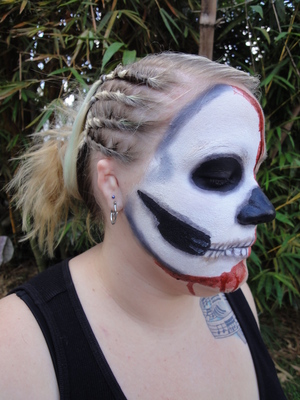 Half Skull Makeup