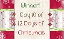 Winner - Day 10 of 12 Days of Christmas Giveaway
