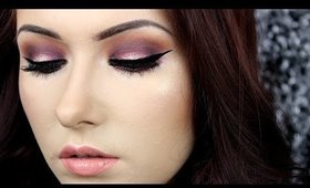 Cranberry & Gold Glitter Spotlight/Halo Eye Make Up Tutorial