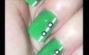Bright Green Easy Nail Design (great for beginners)