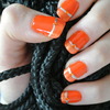 Orange stylish nails