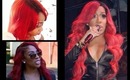 DIY: Nelly Red Wig Transformed with black roots| K Michelle Style