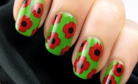 Remembrance Day Poppy Nails