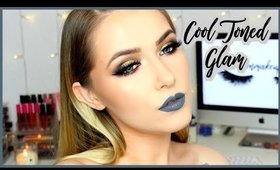 COOL TONED GLAM - COLOURPOP GREY BLUE LIP LOOK! 🖤 | shivonmakeupbiz