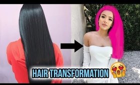 MY HAIR TRANSFORMATION | Jet Black to?? Did I ruin my hair?!