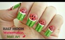 Half Moon Watermelon Nail Art! [Collab with Madjennsy]