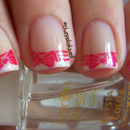 Cute french tip with bows