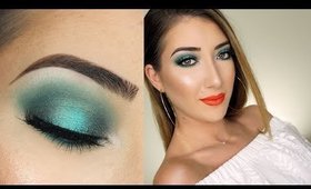 Teal Green Halo Smokey Eye | Morphe X Jaclyn Hill Palette