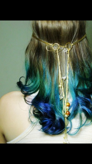 ombre with headpiece
