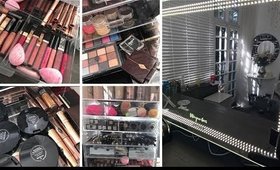 MY STUIDO SET UP  & MAKEUP STORAGE!!!!