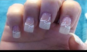 wedding -Elegant American Manicure Nail Design