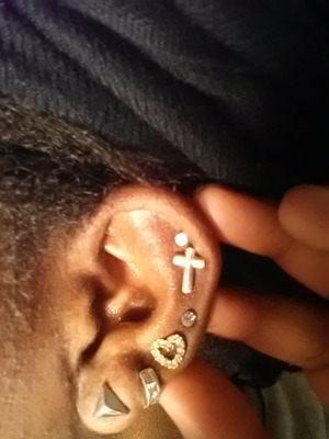 My collections of piercings, the other ear is just as worse lol. 