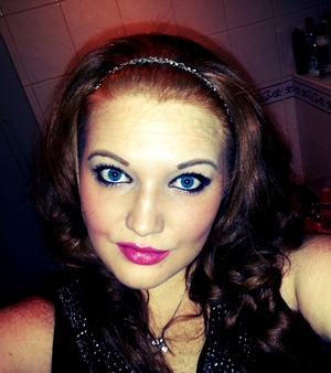 I thought id try smokey eyes and purple mac lipstick for a party :)