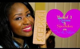 Naked 3 Palette Review with Swatches on Dark Skin