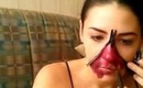 Zipper Face Makeup for Halloween ( Cremallera abierta en el rostro Maquillage  )