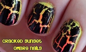 Cracked Sunset Nail Art Tutorial: Sponge Ombre