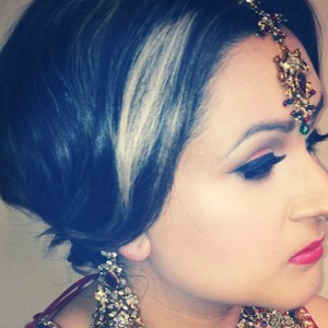 An Indian bridal look created by me. 