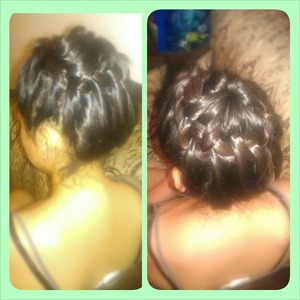 Did my cousins hair for school. 