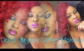 Ocean Breeze Glitter Makeup | Tutorial