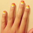 Candy corn nails