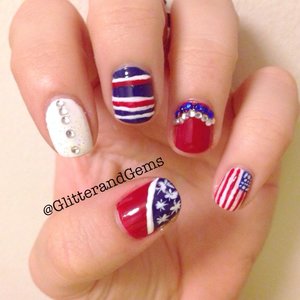 USA nail art for the holidays 